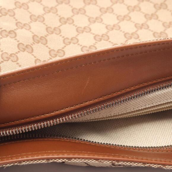 GUCCI Authentic Brown Leather Shoulder Bag - Picture 5 of 12